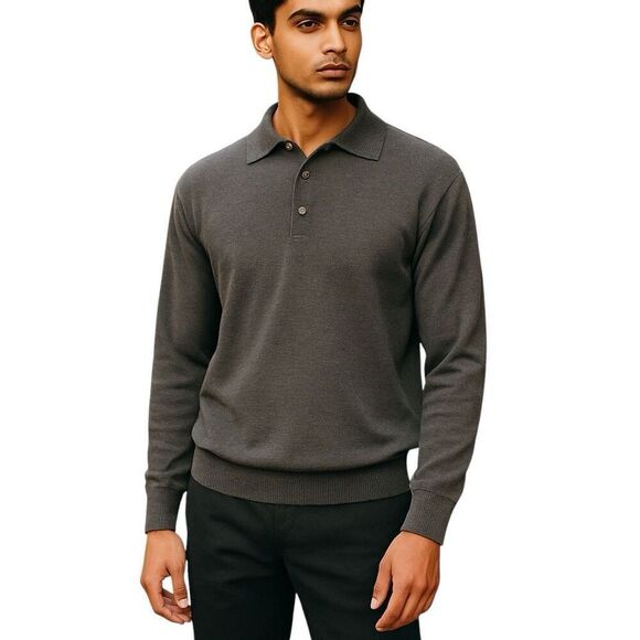Ponte Vecchio Sweaters - PONTE VECCHIO Italy Men's Pullover Sweater Size XLarge Gray Merino Wool